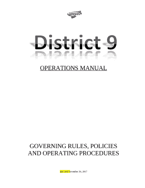 GOVERNING RULES, POLICIES
