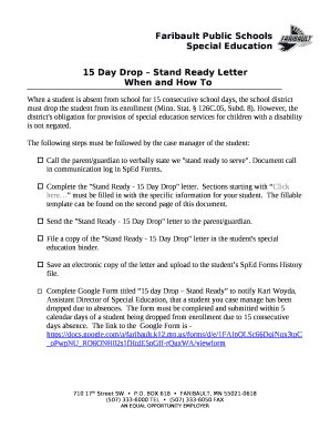 Stand ready to serve letter