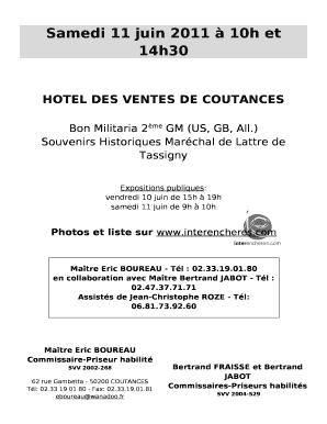 Remplissable HOTEL DES VENTES DE COUTANCES