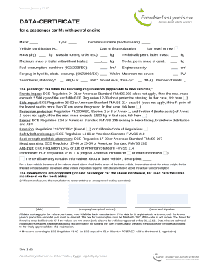 For a passenger car M1 with petrol engine