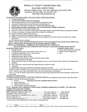 TO OBTAIN A BUILDING PERMIT, THE FOLLOWING ITEMS ARE NEEDED: