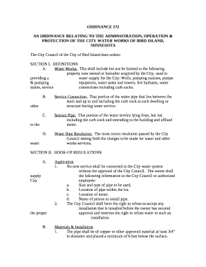 ORDINANCE 172