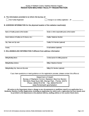 The information provided is to inform the bureau of: