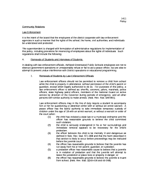 It is the intent of the board that the employees of the district cooperate with law enforcement agencies in such a manner that the rights of the school, the home, civil authorities, and individuals be understood and protected
