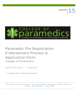 Pre-registration programme endorsement process & application