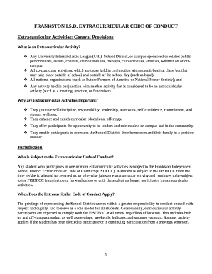 Extra-Curricular Code of Conduct and Student ... - Wichita Falls ISD