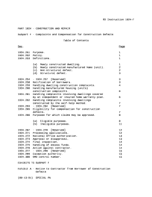 Subpart F - Complaints and Compensation for Construction Defects