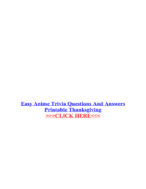 Fillable Online Easy Anime Trivia Questions And Answers Fax Email Print ...