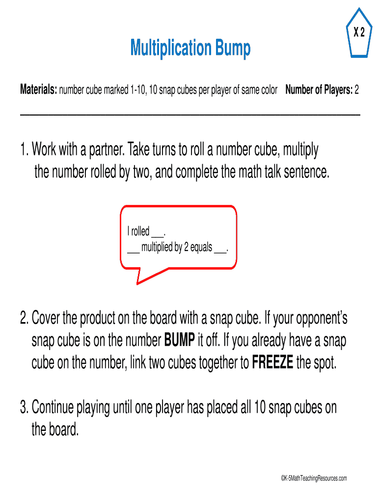 Fillable Online Multiplication Bump Fax Email Print - pdfFiller