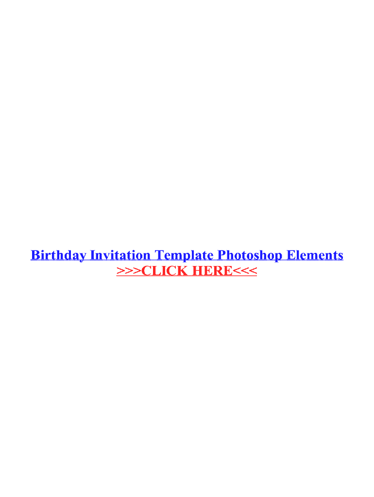 Fillable Online Birthday Invitation Template Fax Email Print pdfFiller