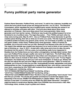 funny political party name