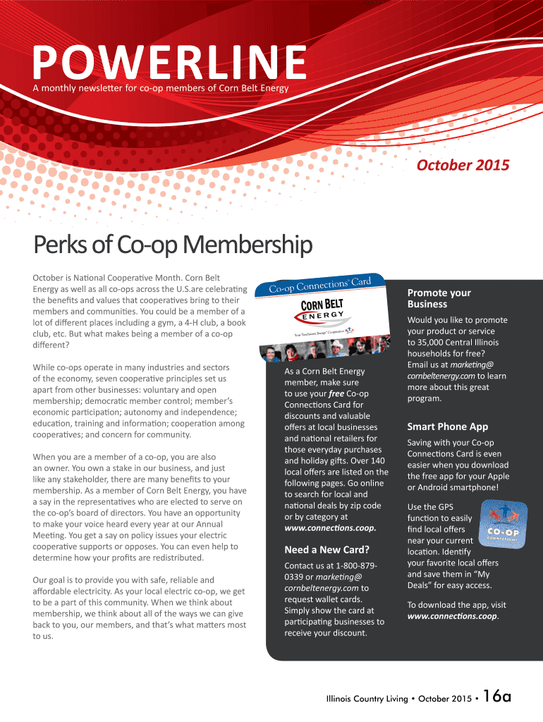 Fillable Online A monthly newsletter for coop members of Corn Belt