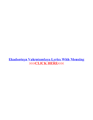 Ekadantaya Vakratundaya Lyrics Pdf