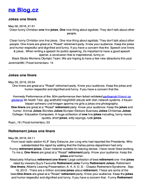 Fillable Online Jokes one liners Fax Email Print - pdfFiller