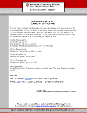 Fillable Online HOW TO WRITE AN OP-ED Fax Email Print - pdfFiller