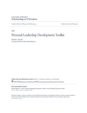 personal leadership development plan example