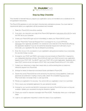 Fillable Online Step-by-Step Checklist Fax Email Print - pdfFiller