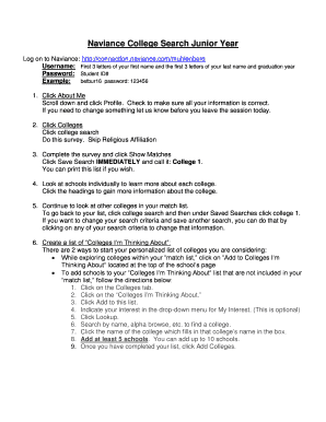 Naviance College Search Junior Year