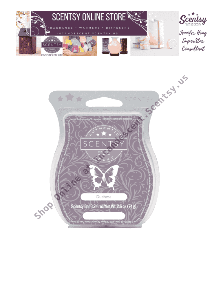 Fillable Online DUCHESS SCENTSY BAR SALE Fax Email Print pdfFiller