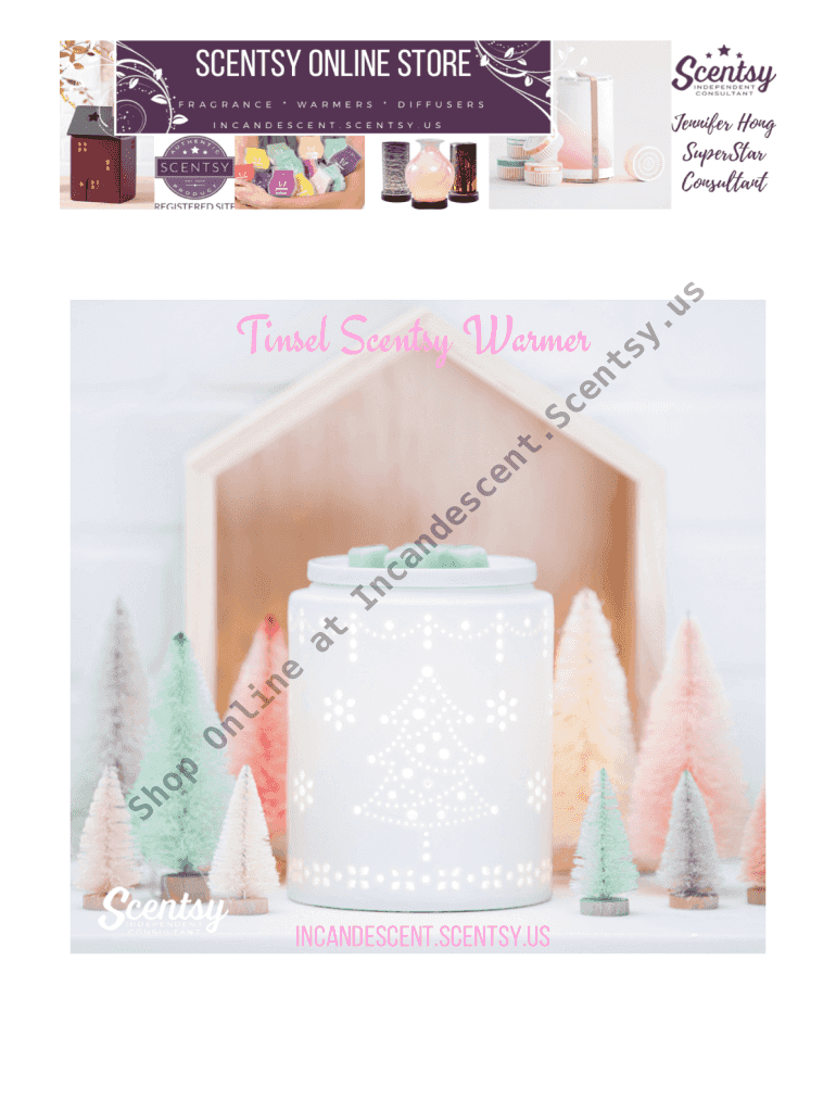 Fillable Online TINSEL SCENTSY WARMER Fax Email Print pdfFiller