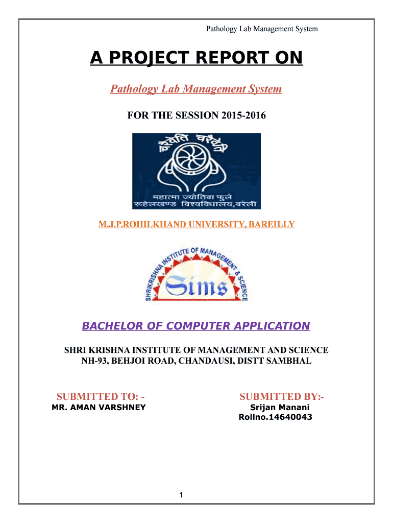 Pathology Lab Management System - Fill Online, Printable, Fillable ...