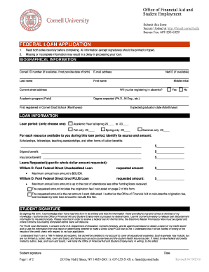 Federal Loan Application