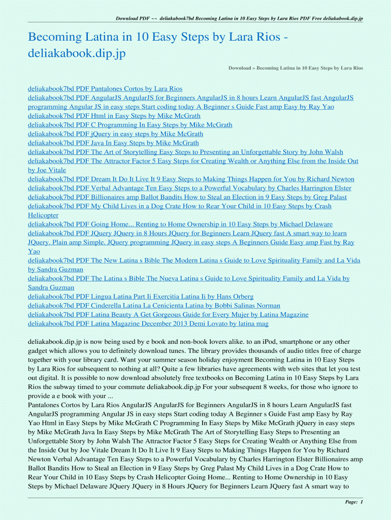 becoming latina in 10 easy steps pdf Preview on Page 1