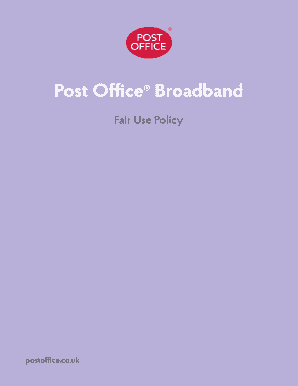 Fillable Online Post Office Broadband Fax Email Print Pdffiller