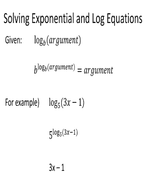 Fillable Online Solving Exponential and Log Equations Fax Email Print ...