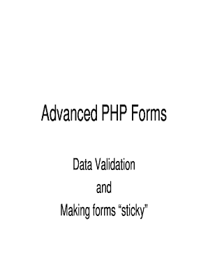 Fillable Online Advanced PHP Forms Fax Email Print - pdfFiller
