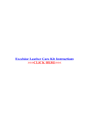Excelsior leather care kit instructions