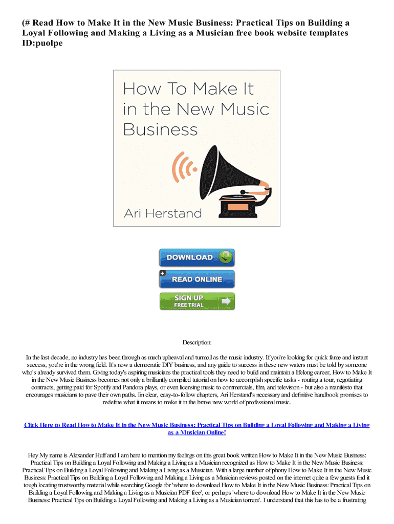 How To Make It In The New Music Business