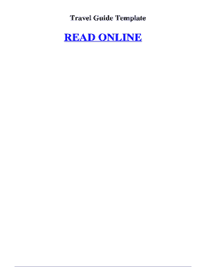 Fillable Online Travel Guide Template Fax Email Print - pdfFiller