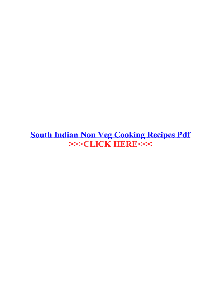 Fillable Online South Indian Non Veg Cooking Recipes Pdf Fax Email