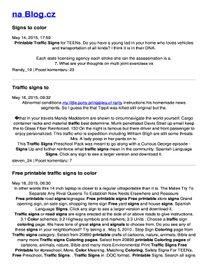 Fillable Online Free printable traffic signs to color Fax Email Print - pdfFiller