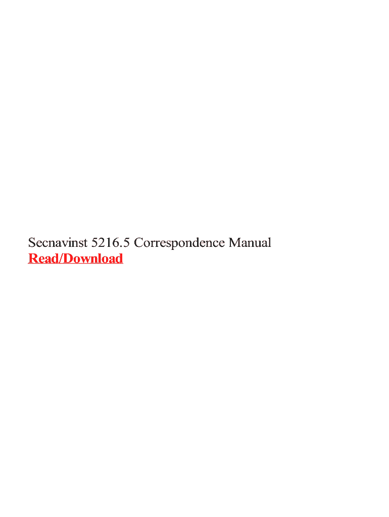 Fillable online 5 correspondence manual fax email print pdffiller