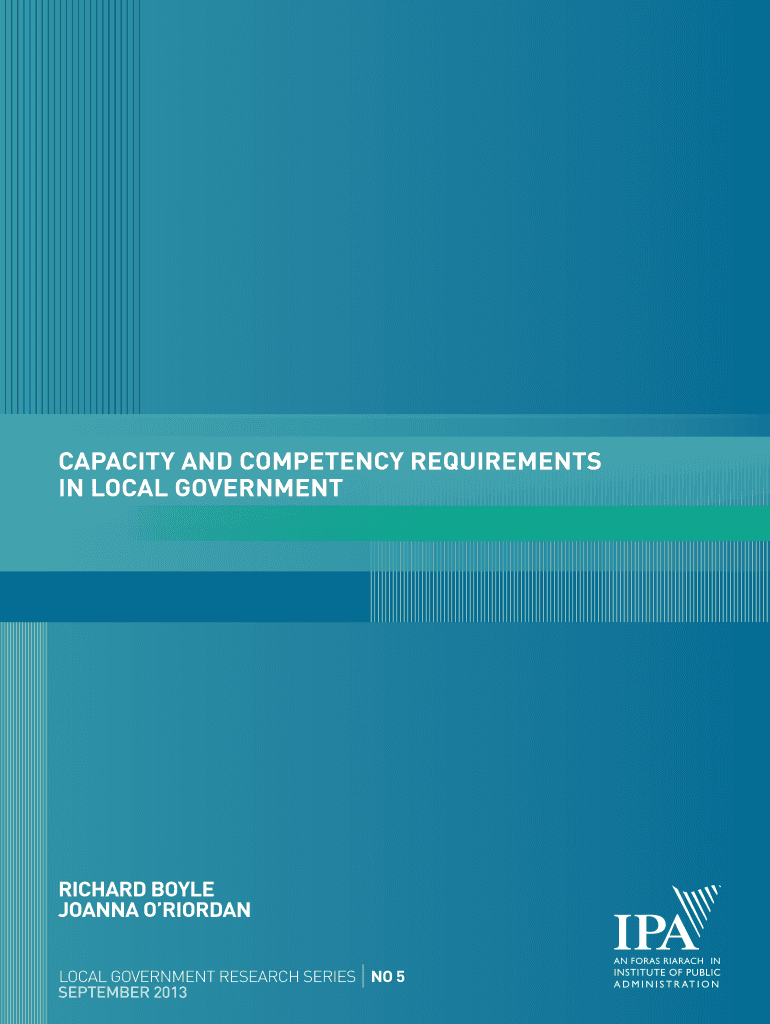 Fillable Online Capacity and competency requirements Fax Email Print pdfFiller