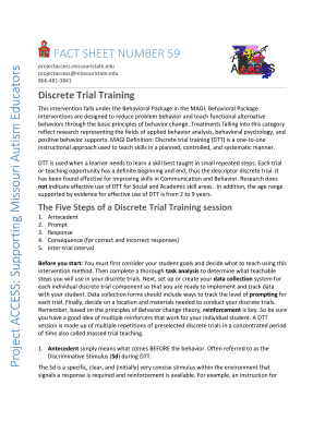 discrete trial training examples