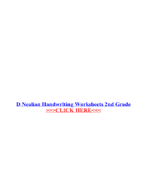 Fillable Online D Nealian Handwriting Worksheets 2nd Fax Email Print - pdfFiller