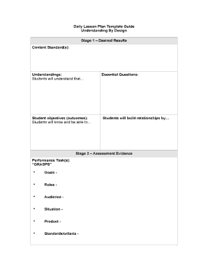 Daily Lesson Plan Template Guide