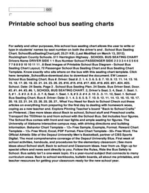 Fillable Online Printable school bus seating charts Fax Email Print - pdfFiller