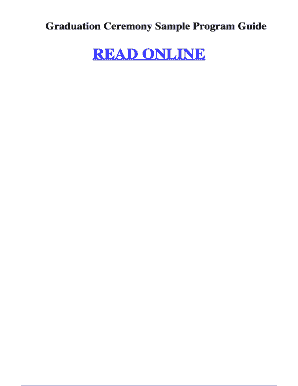 Fillable Online Graduation Ceremony Sample Program Guide Fax Email ...
