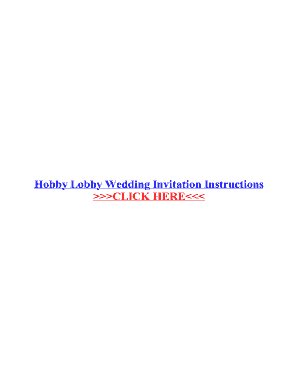 Fillable Online Hobby Lobby Wedding Invitation Fax Email Print - pdfFiller