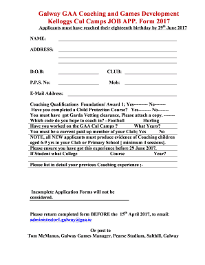 Galway GAA Coaching and Games Development