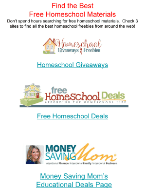 Fillable Online Free Homeschool Materials Fax Email Print - pdfFiller