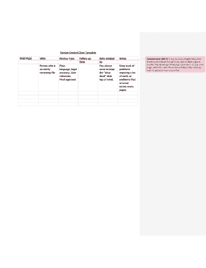 Fillable Online Version Control Chart Template Fax Email Print - pdfFiller