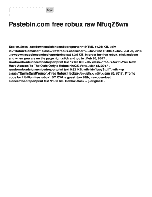 Pastebin Raw For Free Robux