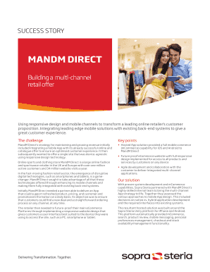 Fillable Online MANDM DIRECT Fax Email Print - pdfFiller