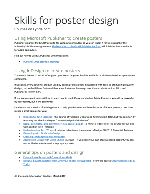 Fillable Online Skills for poster design Fax Email Print - pdfFiller