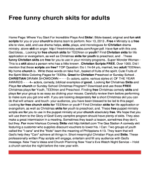 Fillable Online Free funny church skits for adults Fax Email Print Fillable Online Free funny church skits for adults Fax Email Print
